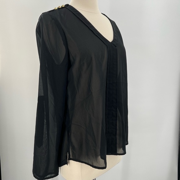 Dizzy Lizzy Sheer Blouse Ladies Size Medium New - Picture 1 of 8